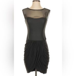 bcbg maxazria faux leather Mesh Sleeveless Dress XS